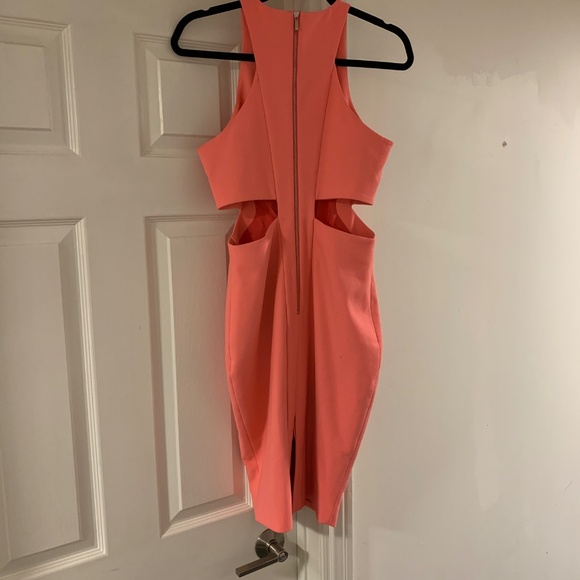 Neon Pink Cut-Out Dress - Picture 5 of 6